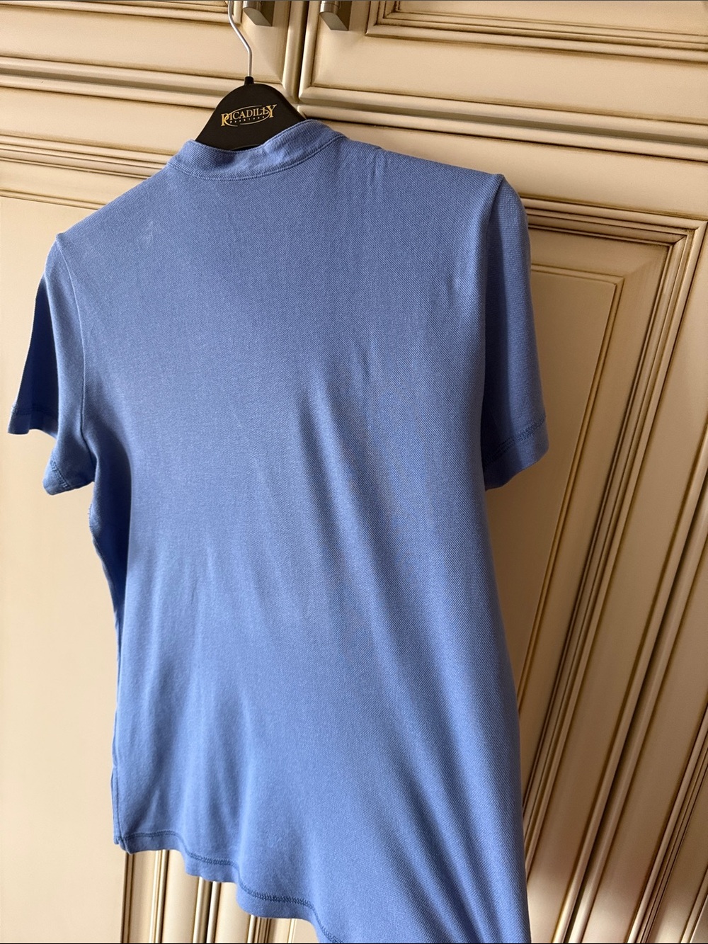 Tory Burch Periwinkle Ruffle-Front Short Sleeve Top - Picture 5 of 5